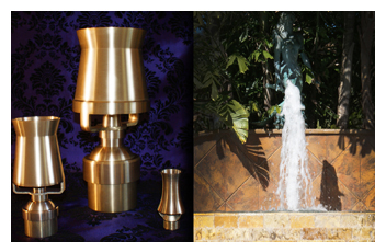 Solid Brass Cascade Jets for Water Fountains